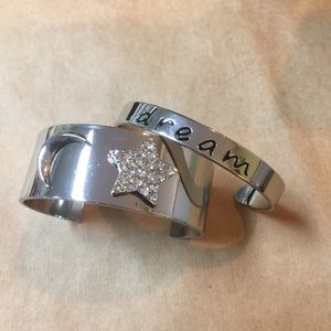 Bracelet 2 piece set silver tone